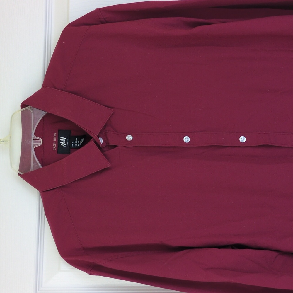 H&M Slim Fit Shirt - Deep Red